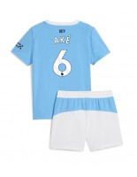 Manchester City Nathan Ake #6 Kotipaita Lasten 2025-26 Lyhythihainen (+ shortsit)
